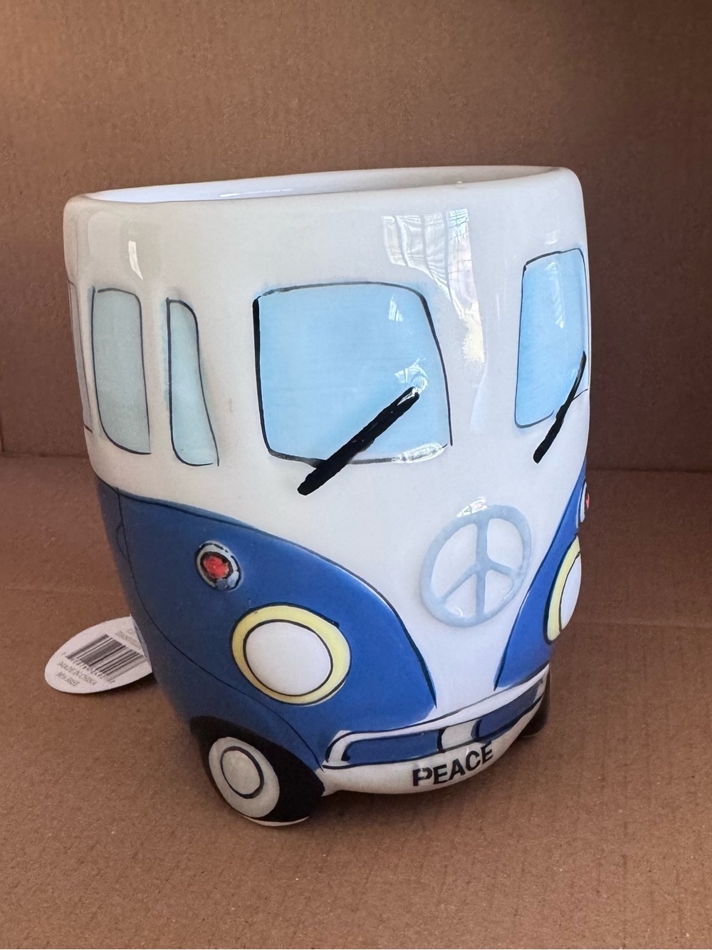 VW Camper van Bus Hippie Peace blue Coffee / Tea Mug 70’s